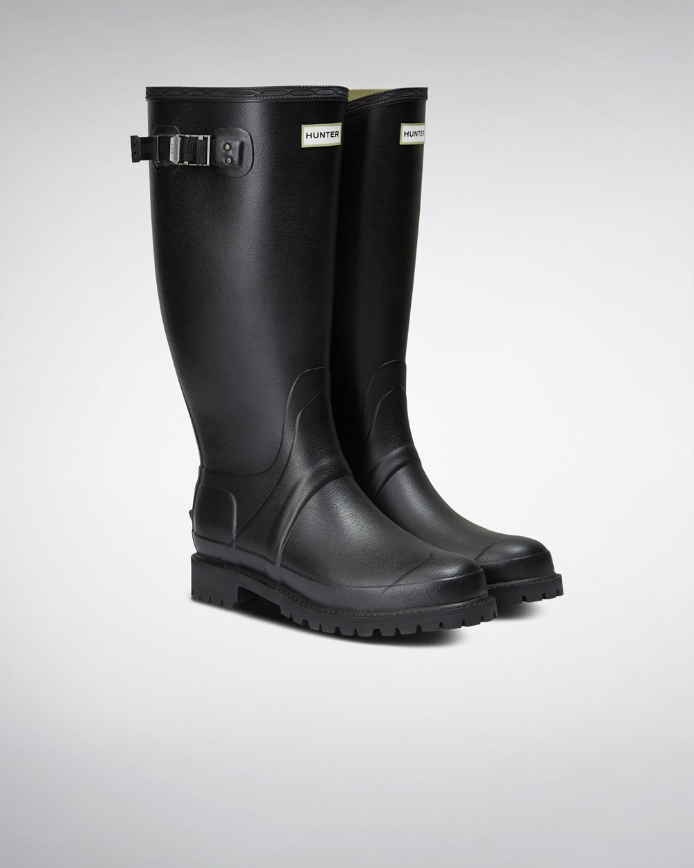 Mens Hunter Balmoral - Wide Fit Rain Boots Black - 1845-LSVFP